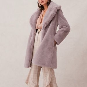 $265 NWT Keepsake Stella Faux Fur Coat Jacket S